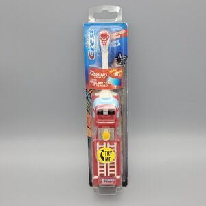 Crest Kids SpinBrush Fire Truck Powered Toothbrush Flashing Lights Red New